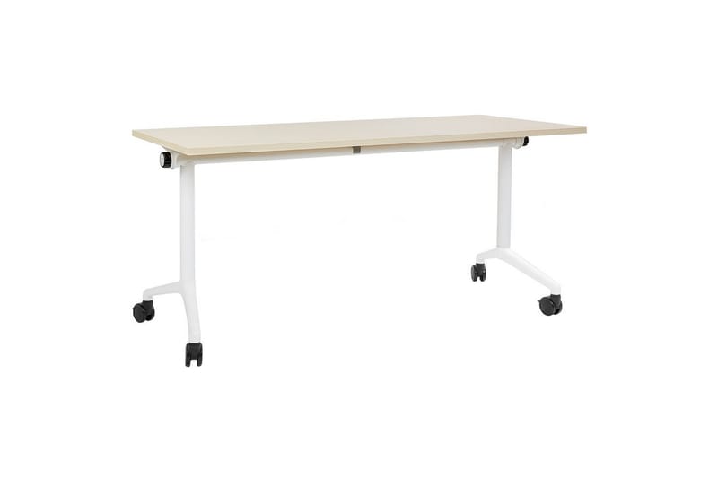 Hopfällbart skrivbord Cavi Ljus trä/vit, 160x60x75 cm - Ljus trä/vit, 160x60x75 cm - Möbler - Bord & matgrupper - Kontorsbord - Skrivbord