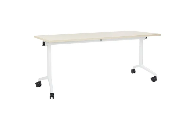 Hopfällbart skrivbord Cavi Ljus trä/vit, 180x60x75 cm, Ljus trä/vit, 180x60x75 cm