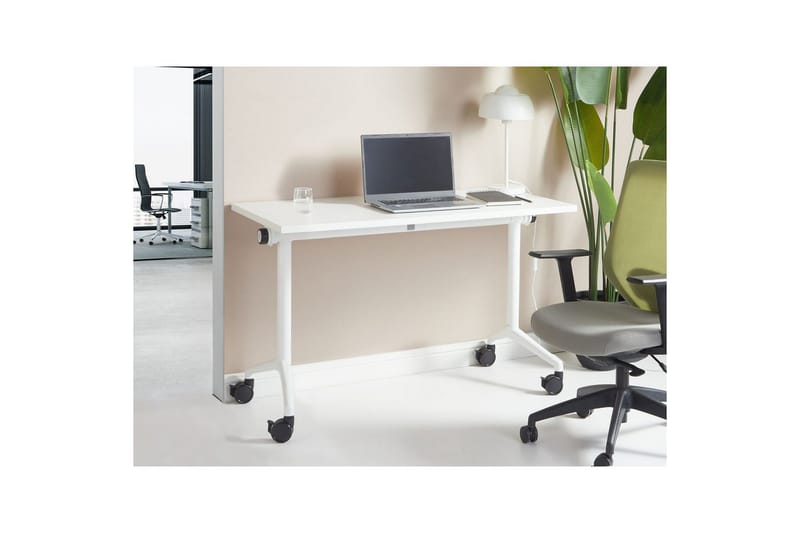 Hopfällbart skrivbord Cavi Vit, 120x60x75 cm - Vit, 120x60x75 cm - Möbler - Bord & matgrupper - Kontorsbord - Skrivbord