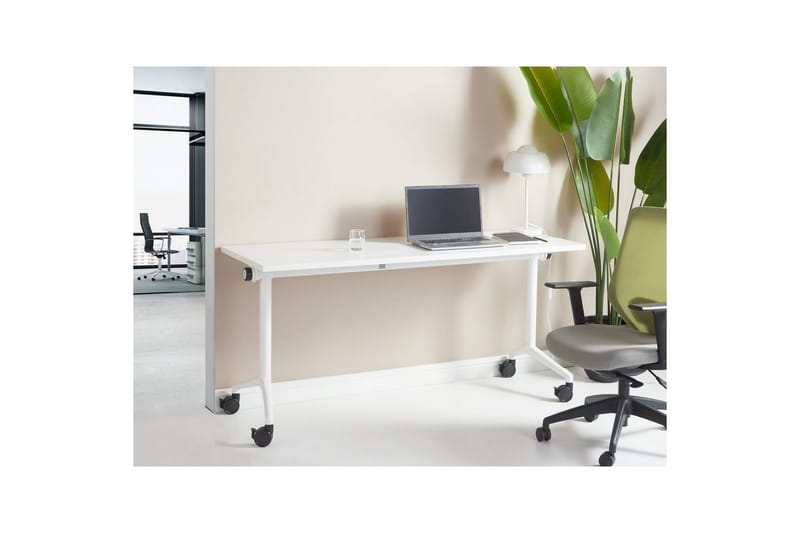 Hopfällbart skrivbord Cavi Vit, 160x60x75 cm - Vit, 160x60x75 cm - Möbler - Bord & matgrupper - Kontorsbord - Skrivbord
