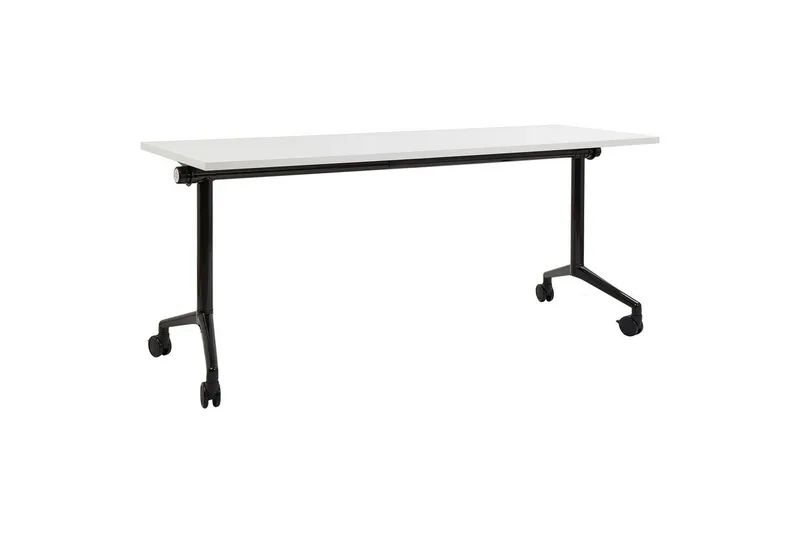 Hopfällbart skrivbord Cavi Vit/Svart, 180x60x75 cm - Vit/Svart, 180x60x75 cm - Möbler - Bord & matgrupper - Kontorsbord - Skrivbord