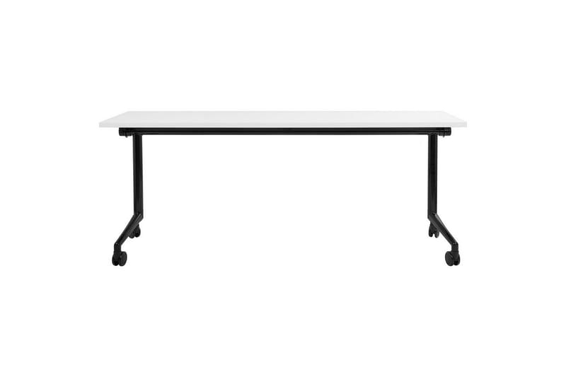 Hopfällbart skrivbord Cavi Vit/Svart, 180x60x75 cm - Vit/Svart, 180x60x75 cm - Möbler - Bord & matgrupper - Kontorsbord - Skrivbord