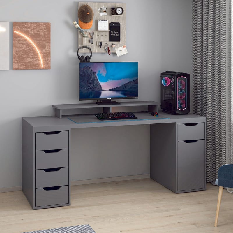 Horace Skrivbord 180x75x60 cm - Antracit - Möbler - Bord & matgrupper - Kontorsbord - Skrivbord
