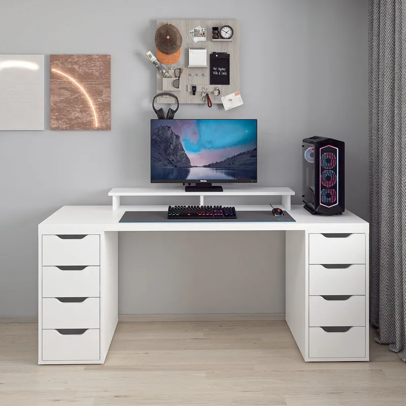 Horace Skrivbord 180x75x60 cm - Vit - Möbler - Bord & matgrupper - Kontorsbord - Skrivbord