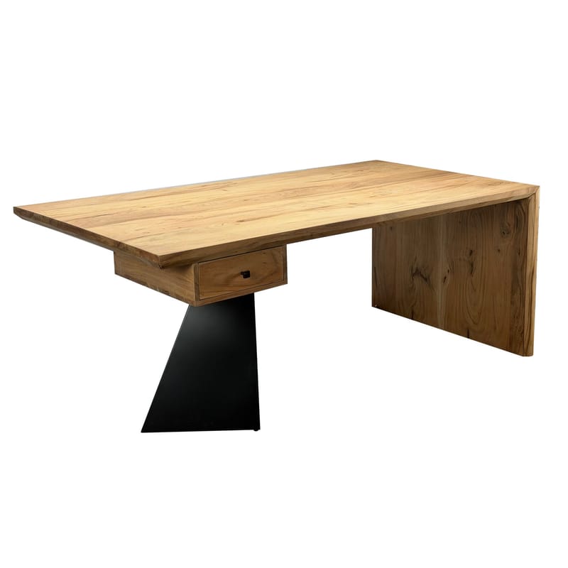 Ivoena Skrivbord 180 cm - Naturfärgad akacia/svart - Möbler - Bord & matgrupper - Kontorsbord - Skrivbord