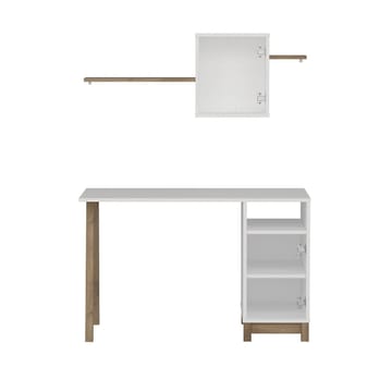 Jarnor Skrivbord 120x75x60 cm - Vit och valnöt - Möbler - Bord & matgrupper - Kontorsbord - Skrivbord