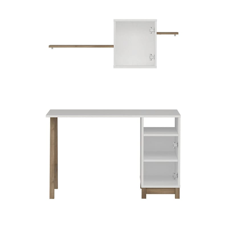 Jarnor Skrivbord 120x75x60 cm - Vit och valnöt - Möbler - Bord & matgrupper - Kontorsbord - Skrivbord