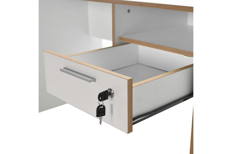 Jenifer Skrivbord 60x120 cm - Mediumfärgat trä/Vit - Möbler - Bord & matgrupper - Kontorsbord - Skrivbord
