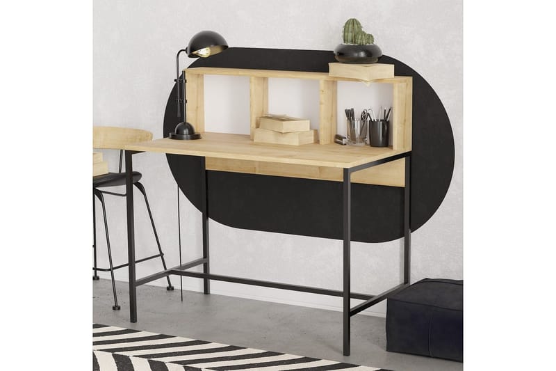 Jovra Skrivbord 60x100 cm - Ek/Svart - Möbler - Bord & matgrupper - Kontorsbord - Skrivbord