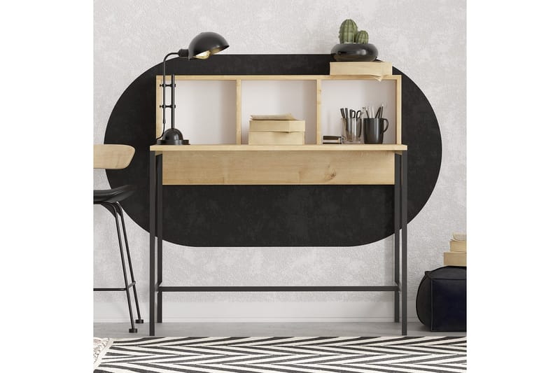 Jovra Skrivbord 60x100 cm - Ek/Svart - Möbler - Bord & matgrupper - Kontorsbord - Skrivbord