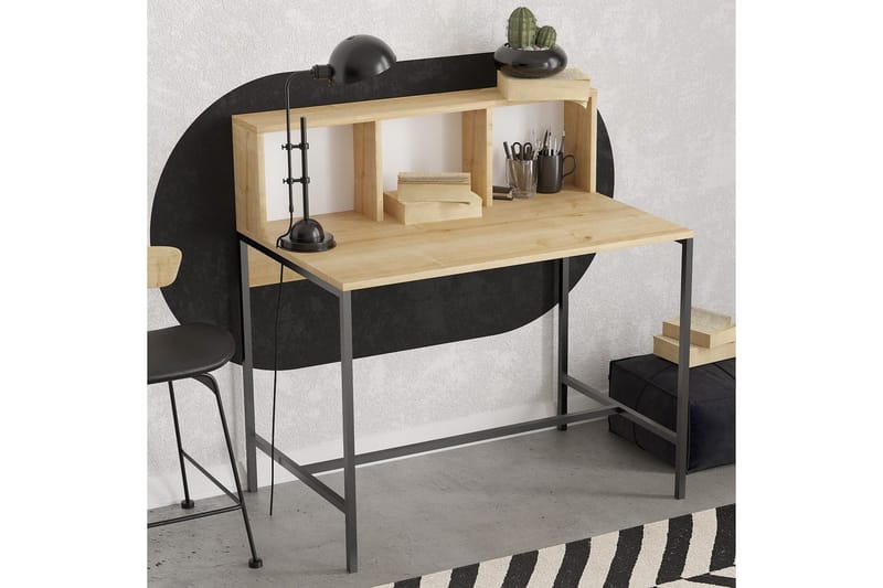 Jovra Skrivbord 60x100 cm - Ek/Svart - Möbler - Bord & matgrupper - Kontorsbord - Skrivbord