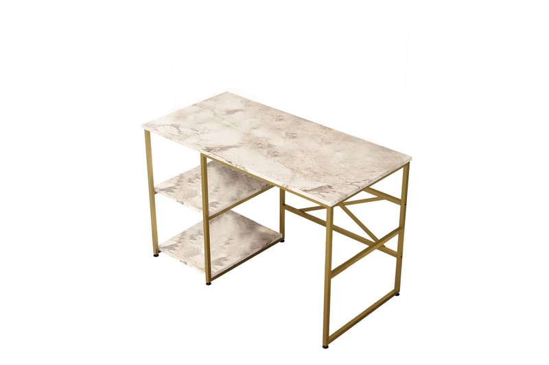 Juna Skrivbord 120x60 cm Vit/Guld - Hanah Home - Möbler - Bord & matgrupper - Kontorsbord - Skrivbord