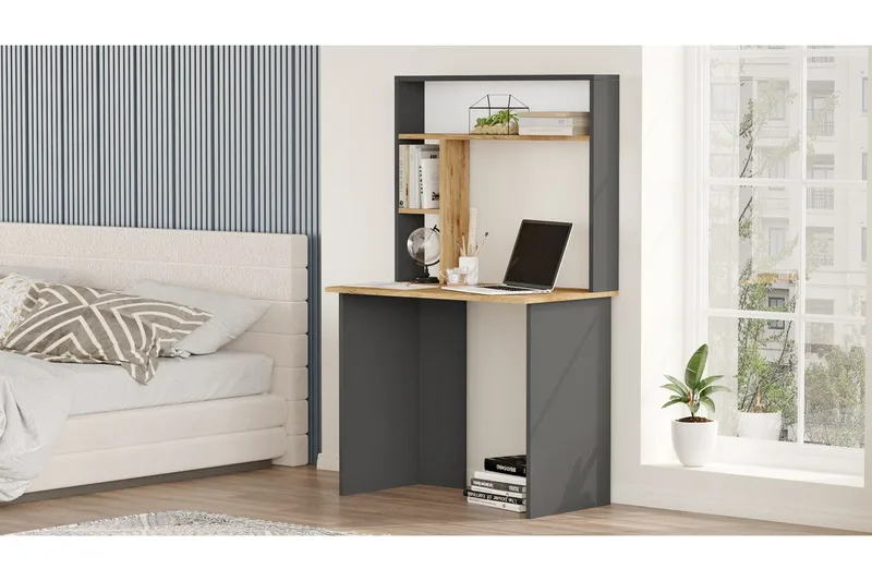 Kaiji Skrivbord 90x51,6 cm Mörkblå/Svart - Hanah Home - Möbler - Bord & matgrupper - Kontorsbord - Skrivbord