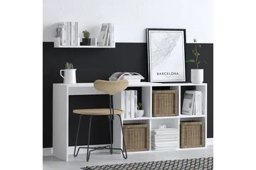 Kaus Skrivbord 74x45 cm Vit/Brun - Hanah Home - Möbler - Bord & matgrupper - Kontorsbord - Skrivbord