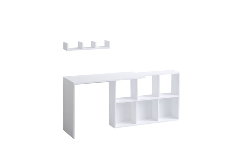 Kaus Skrivbord 74x45 cm Vit/Brun, Hanah Home