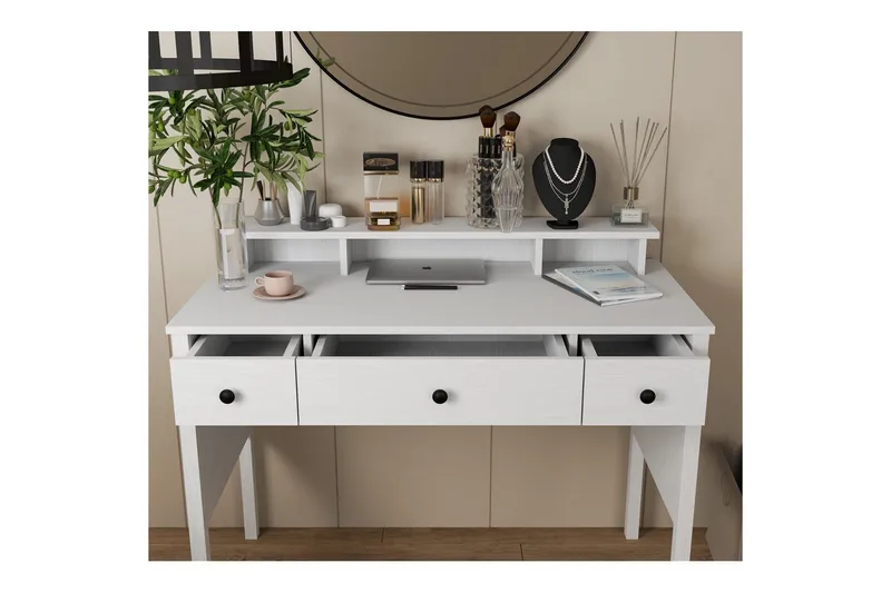 Krynn Sminkbord 120 cm - Natur/Vit - Möbler - Bord & matgrupper - Kontorsbord - Skrivbord
