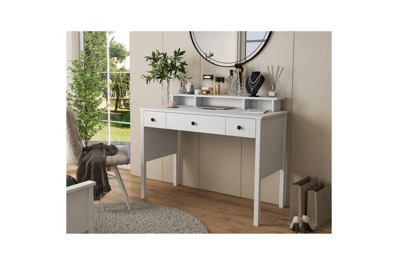 Krynn Sminkbord 120 cm - Natur/Vit - Möbler - Bord & matgrupper - Kontorsbord - Skrivbord