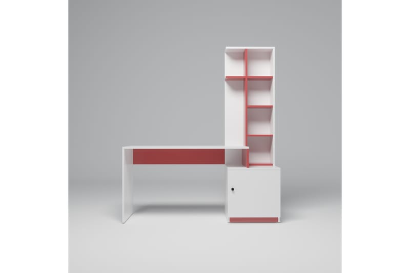 Leiderdrop Skrivbord 170 cm - Vit/Röd - Skrivbord
