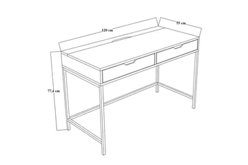 Loryn Skrivbord 120 cm med Förvaring och Lådor i Målat Trä - Grön - Möbler - Bord & matgrupper - Kontorsbord - Skrivbord