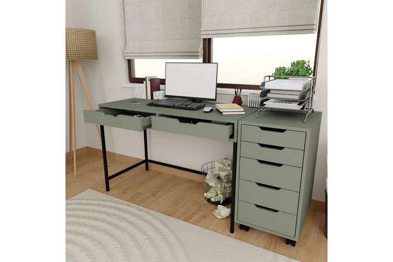 Loryn Skrivbord 55x120 cm - Grön - Möbler - Bord & matgrupper - Kontorsbord - Skrivbord