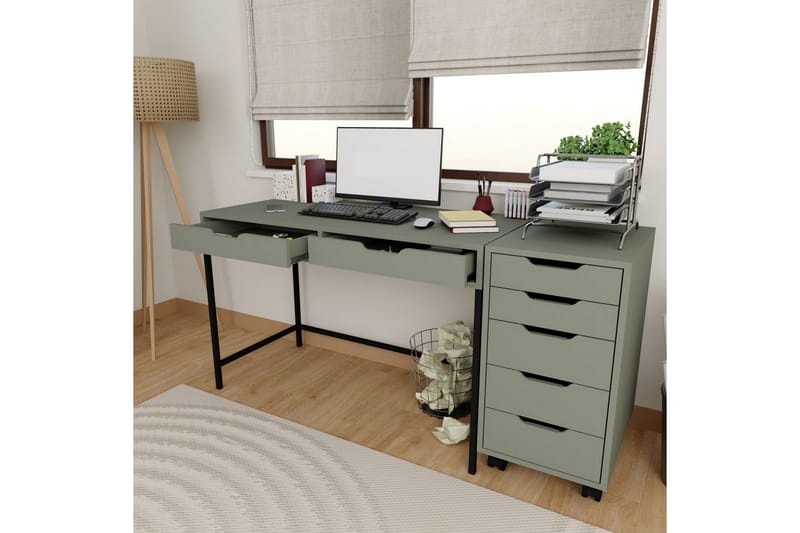 Loryn Skrivbord 55x120 cm - Grön - Möbler - Bord & matgrupper - Kontorsbord - Skrivbord