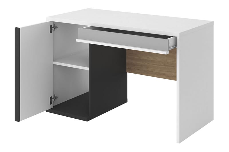 Metropolitan Skrivbord 120x56 cm - Brun/Vit/Ljusgrå/Svart - Möbler - Bord & matgrupper - Kontorsbord - Skrivbord