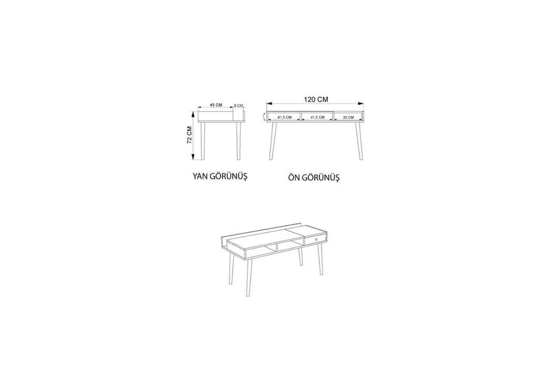 Miraen Skrivbord 53x120 cm - Vit - Möbler - Bord & matgrupper - Kontorsbord - Skrivbord