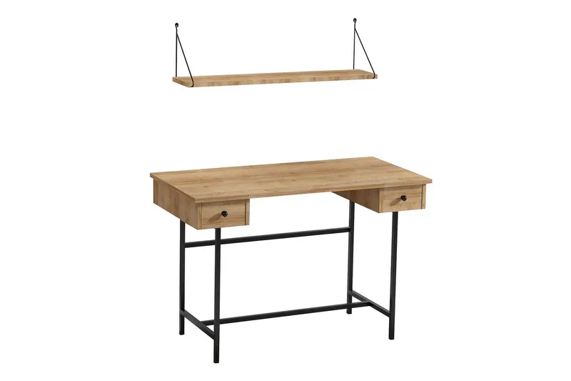 Mirric Skrivbord 60x120 cm, Ek/Svart