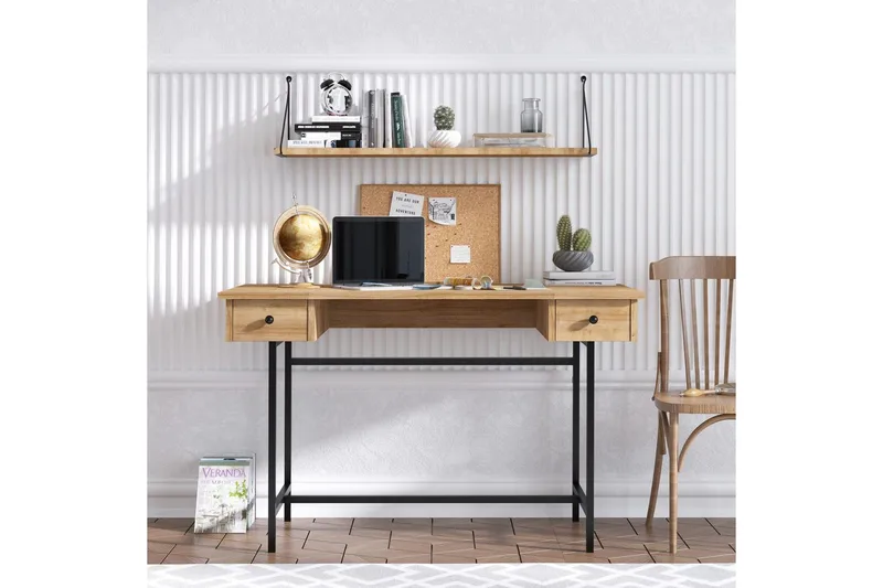 Mirric Skrivbord 60x120 cm - Ek/Svart - Möbler - Bord & matgrupper - Kontorsbord - Skrivbord