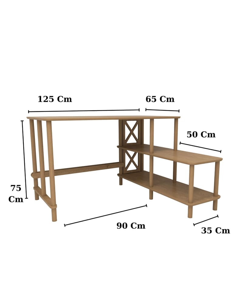 Morina Skrivbord 125 cm - Ek - Möbler - Bord & matgrupper - Kontorsbord - Skrivbord