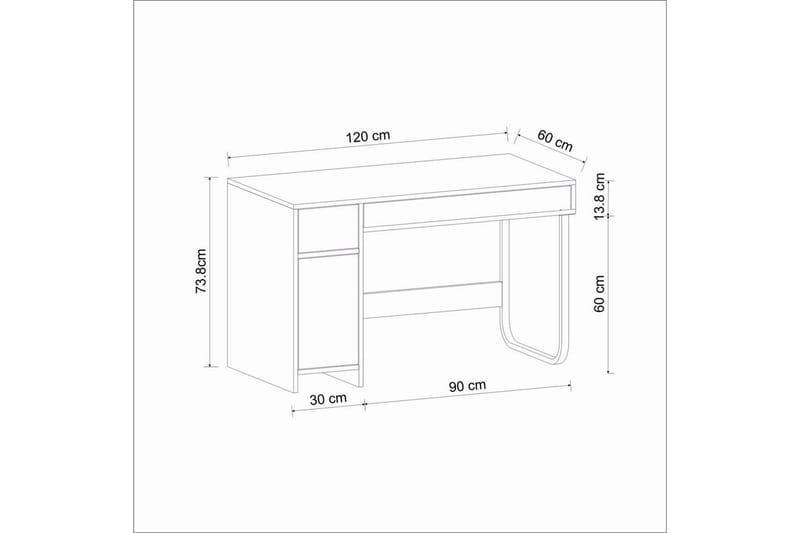 Neric Skrivbord 60x120 cm - Vit - Möbler - Bord & matgrupper - Kontorsbord - Skrivbord