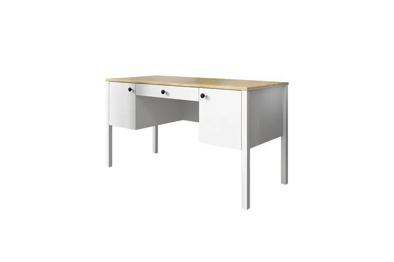 Omryn Skrivbord 60x132 cm, Natur/Vit