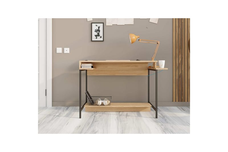 Ovran Skrivbord 57x113 cm - Ek/Svart - Möbler - Bord & matgrupper - Kontorsbord - Skrivbord