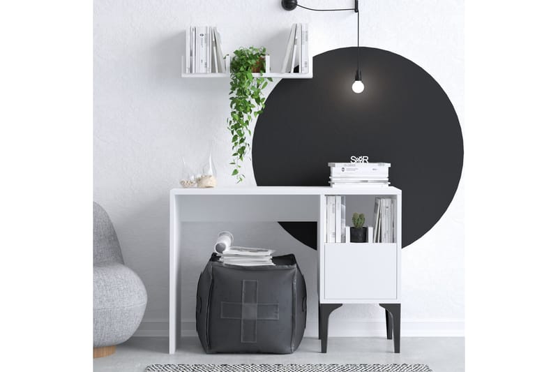 Rish Skrivbord 74x45 cm Vit - Hanah Home - Möbler - Bord & matgrupper - Kontorsbord - Skrivbord