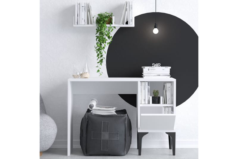 Rish Skrivbord 74x45 cm Vit - Hanah Home - Möbler - Bord & matgrupper - Kontorsbord - Skrivbord