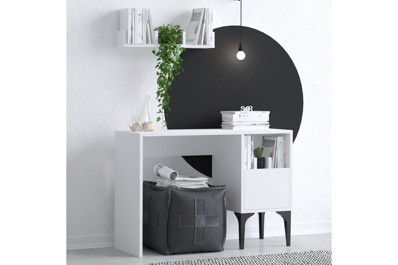 Rish Skrivbord 74x45 cm Vit - Hanah Home - Möbler - Bord & matgrupper - Kontorsbord - Skrivbord