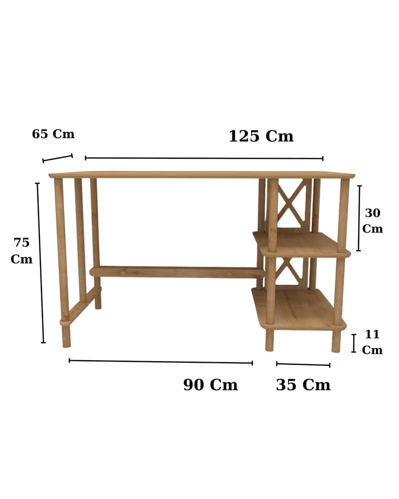 Rorina Skrivbord 125 cm - Ek - Möbler - Bord & matgrupper - Kontorsbord - Skrivbord