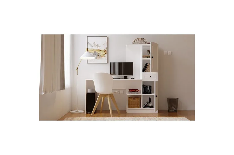 Salor Skrivbord 40x120 cm - Vit - Möbler - Bord & matgrupper - Kontorsbord - Skrivbord