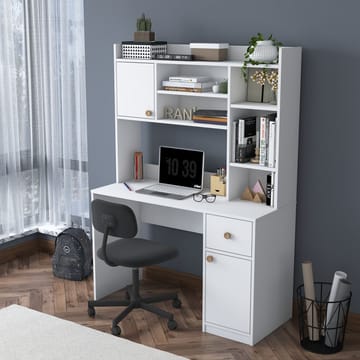 Sarnor Skrivbord 120x166x50 cm - Vit - Möbler - Bord & matgrupper - Kontorsbord - Skrivbord