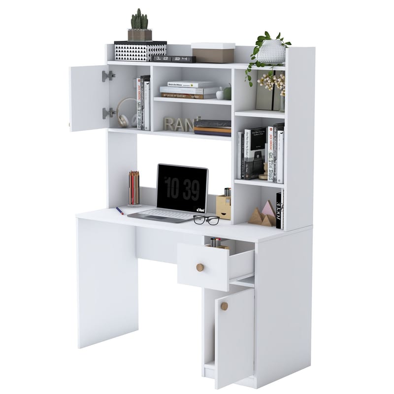 Sarnor Skrivbord 120x166x50 cm - Vit - Möbler - Bord & matgrupper - Kontorsbord - Skrivbord
