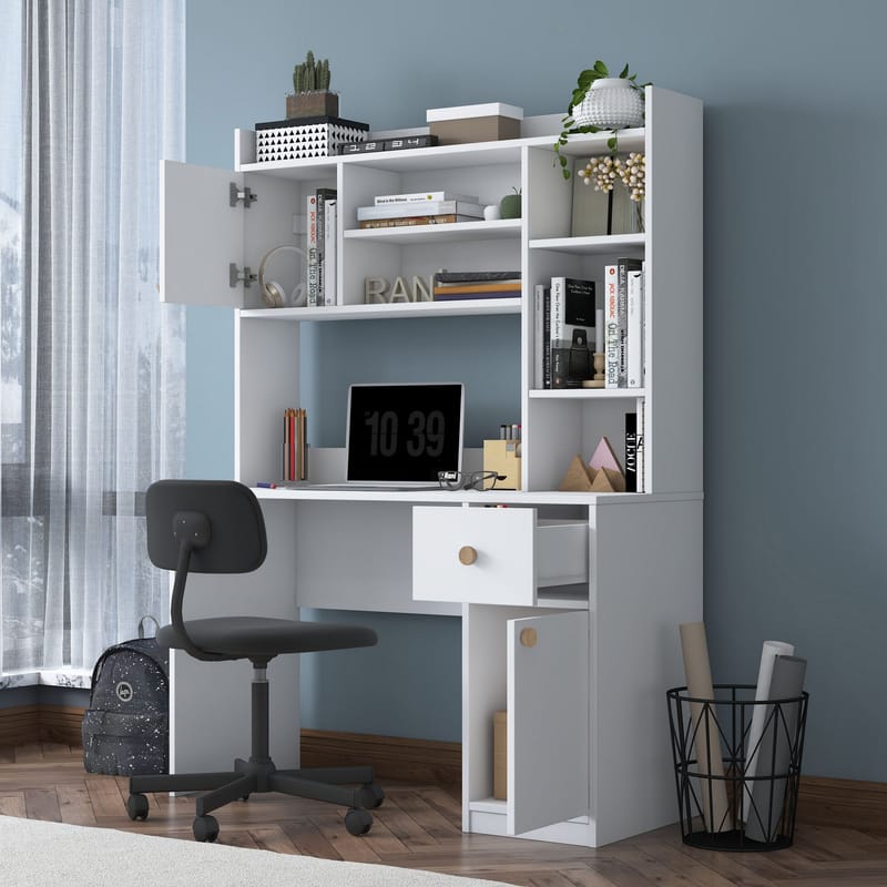 Sarnor Skrivbord 120x166x50 cm - Vit - Möbler - Bord & matgrupper - Kontorsbord - Skrivbord