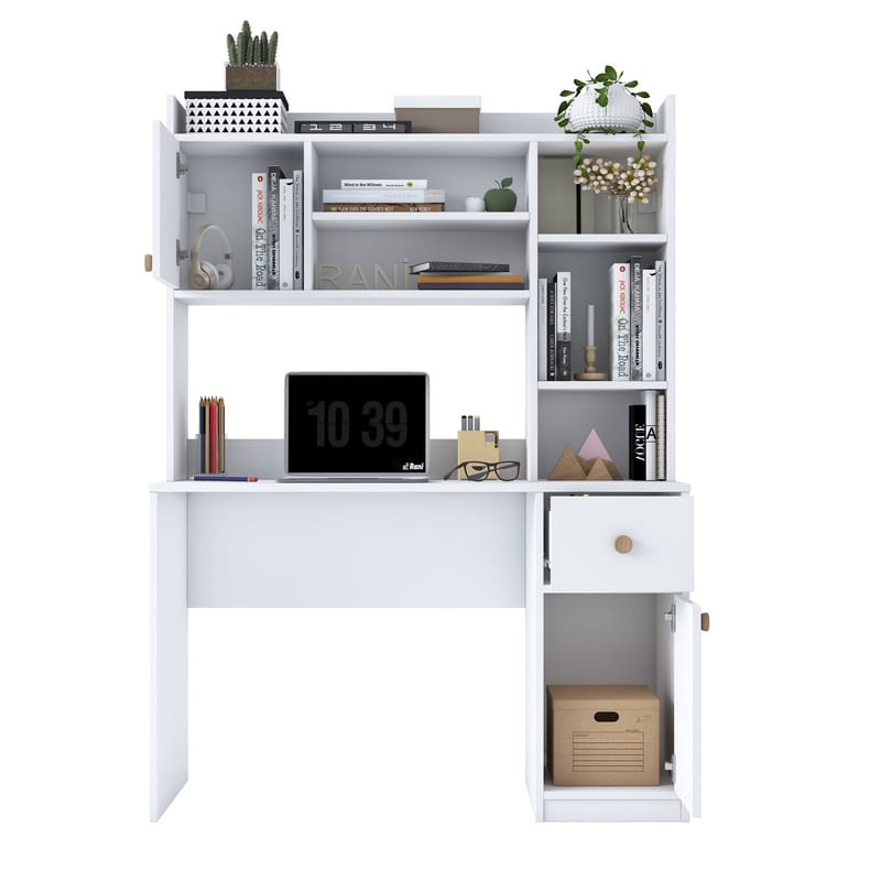 Sarnor Skrivbord 120x166x50 cm - Vit - Möbler - Bord & matgrupper - Kontorsbord - Skrivbord