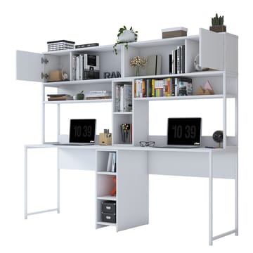 Sarnor Skrivbord 210x170,5x50 cm - Vit - Möbler - Bord & matgrupper - Kontorsbord - Skrivbord