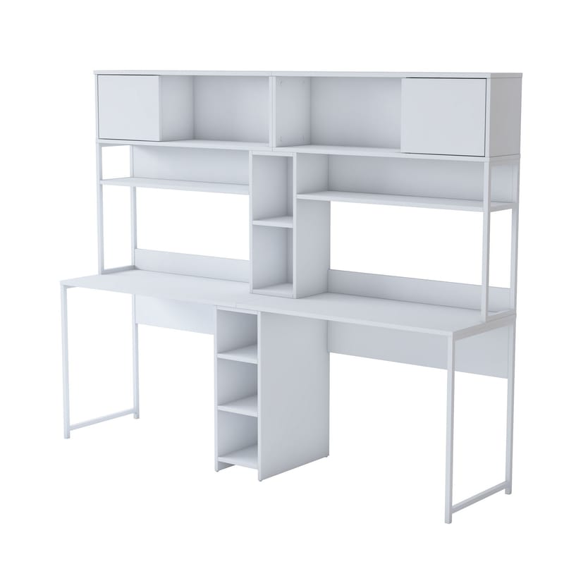 Sarnor Skrivbord 210x170,5x50 cm - Vit - Möbler - Bord & matgrupper - Kontorsbord - Skrivbord