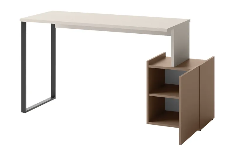 Sigmana Skrivbord 125x55 cm - Ljusgrå/Brun - Möbler - Bord & matgrupper - Kontorsbord - Skrivbord