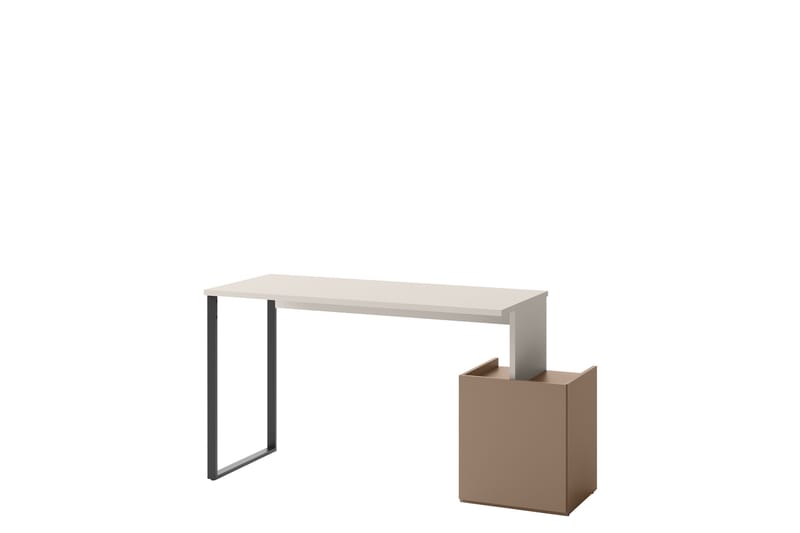 Sigmana Skrivbord 125x55 cm - Ljusgrå/Brun - Möbler - Bord & matgrupper - Kontorsbord - Skrivbord
