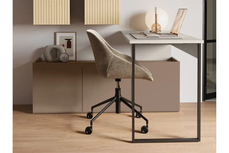 Sigmana Skrivbord 260x55 cm - Ljusgrå/Brun - Möbler - Bord & matgrupper - Kontorsbord - Skrivbord