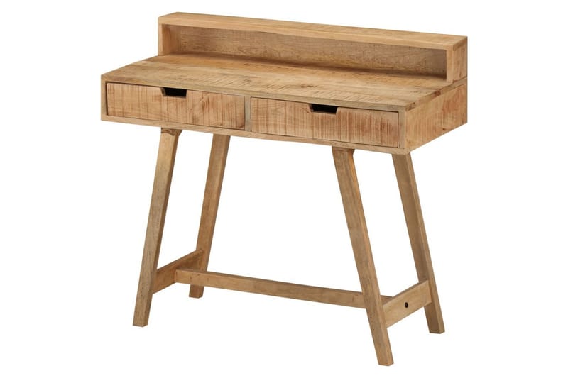 Skrivbord 100x45x90 cm massivt grovt mangoträ - Brun - Möbler - Bord & matgrupper - Kontorsbord - Skrivbord