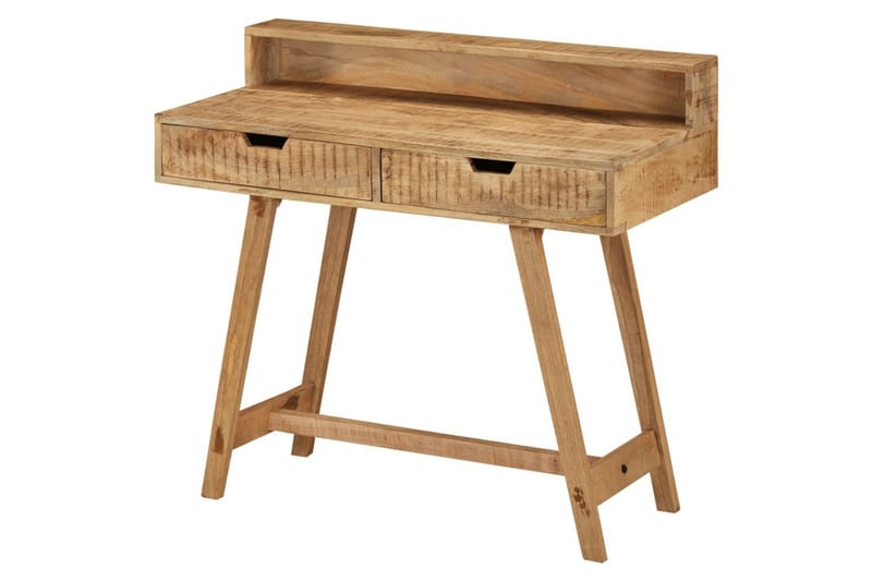 Skrivbord 100x45x90 cm massivt grovt mangoträ - Brun - Möbler - Bord & matgrupper - Kontorsbord - Skrivbord