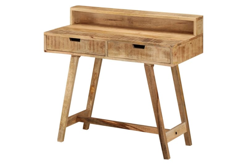 Skrivbord 100x45x90 cm massivt grovt mangoträ - Brun - Möbler - Bord & matgrupper - Kontorsbord - Skrivbord